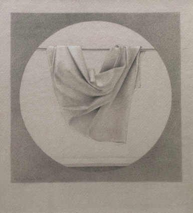 Wim Blom-Folded cloth 1993 pencil on paper  18 x 19 cmWim Blom-Folded cloth 1993 pencil on paper  18 x 19 cm